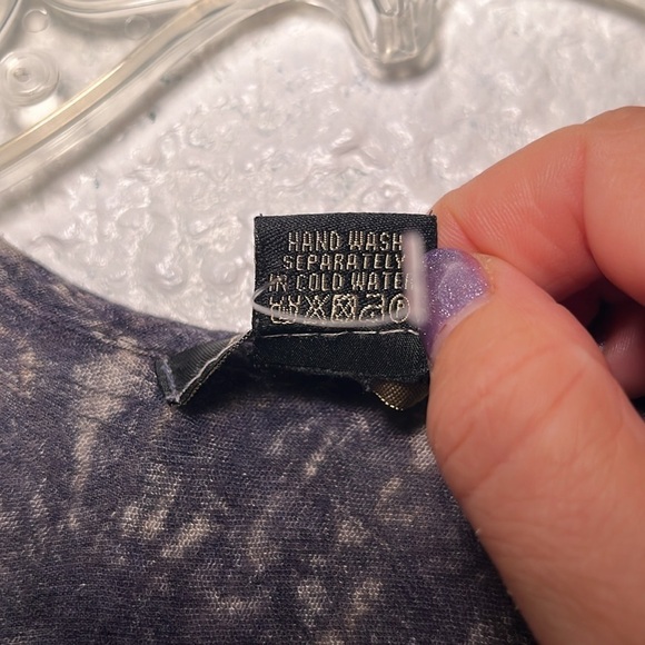 Ana & Rose dark, purple, and Paisley bottom sheer  dress one size - Picture 4 of 7